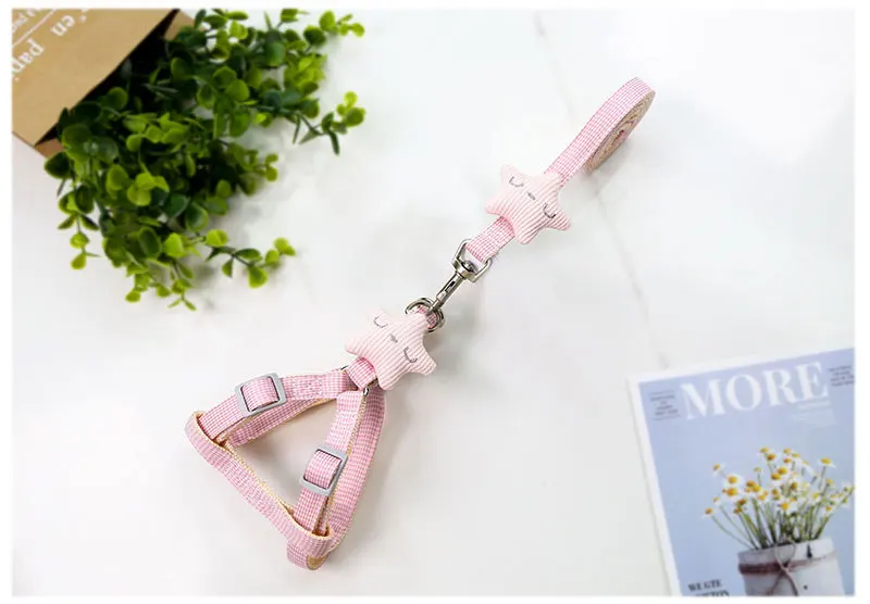 

Cat Harness and Leash Set, Adjustable Kitten Harness, Escape Proof Cat Leash, Soft Breathable Vest for Walking Cat and Dog
