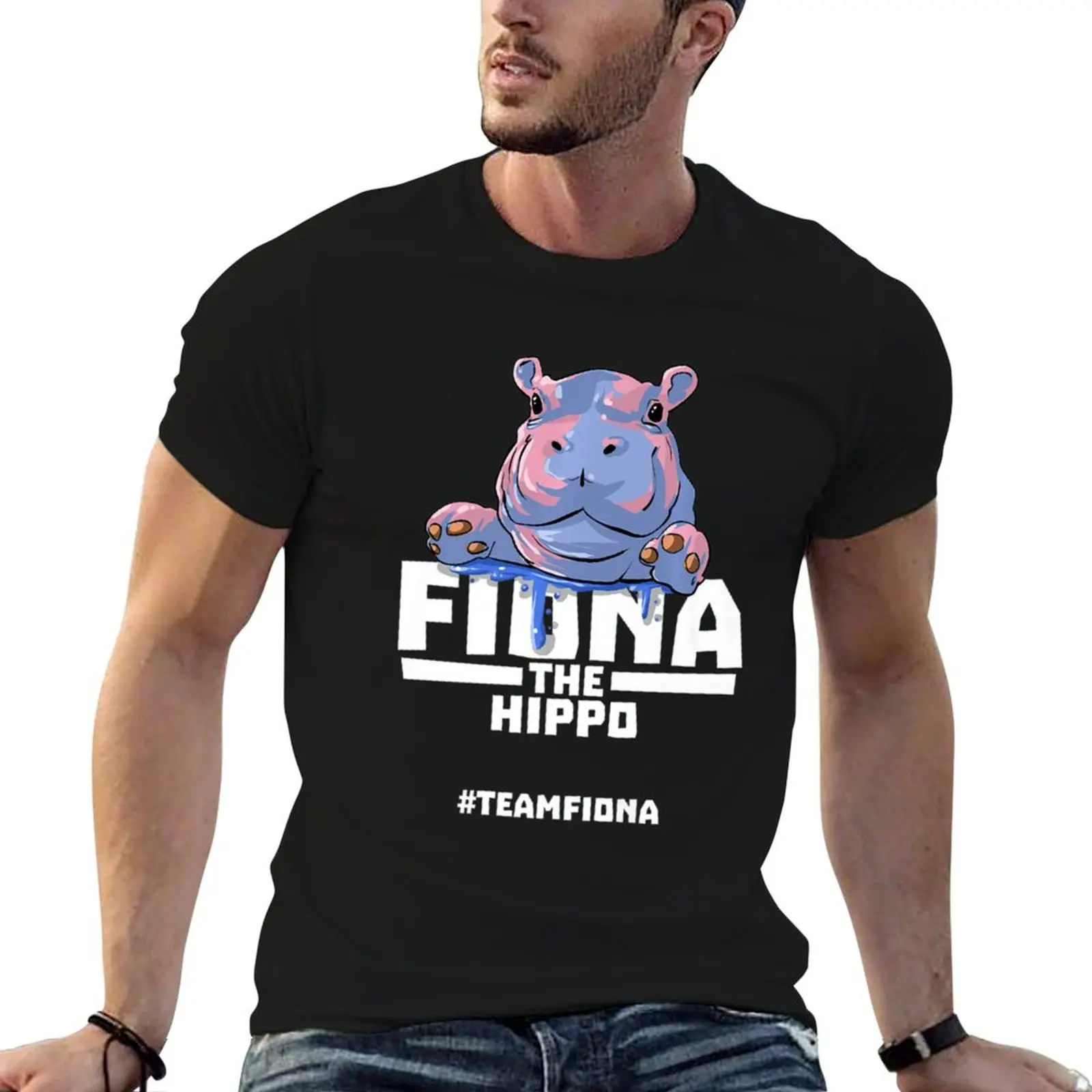Фото Фиона-бегемот # Футболка Teamfiona Cute Preemie с принтом в стиле уличного искусства №1