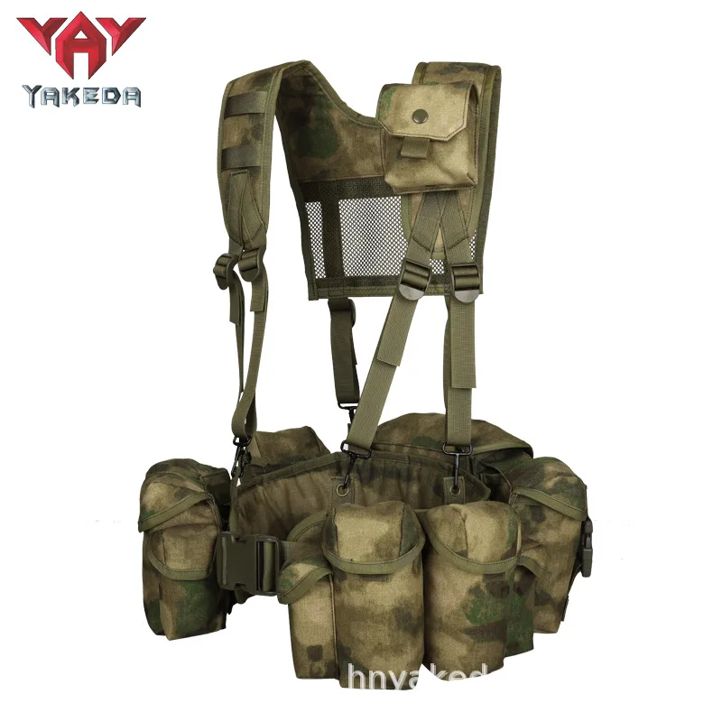 Фото Yakoda MOLLE System 1000D нейлоновый военный жилет с карманом на животе, износостойкий дышащий камуфляжный тактический жилет №3