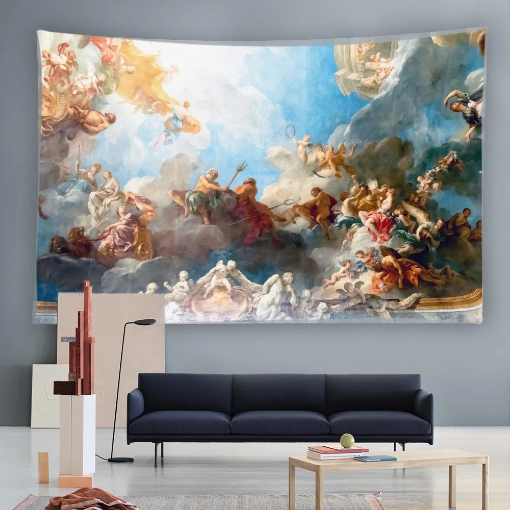 

Figure oil painting Tapestry kawaii Room Decor Wall Hanging Tapestry Hippie decoration maison Home Decor aesthetic room decor