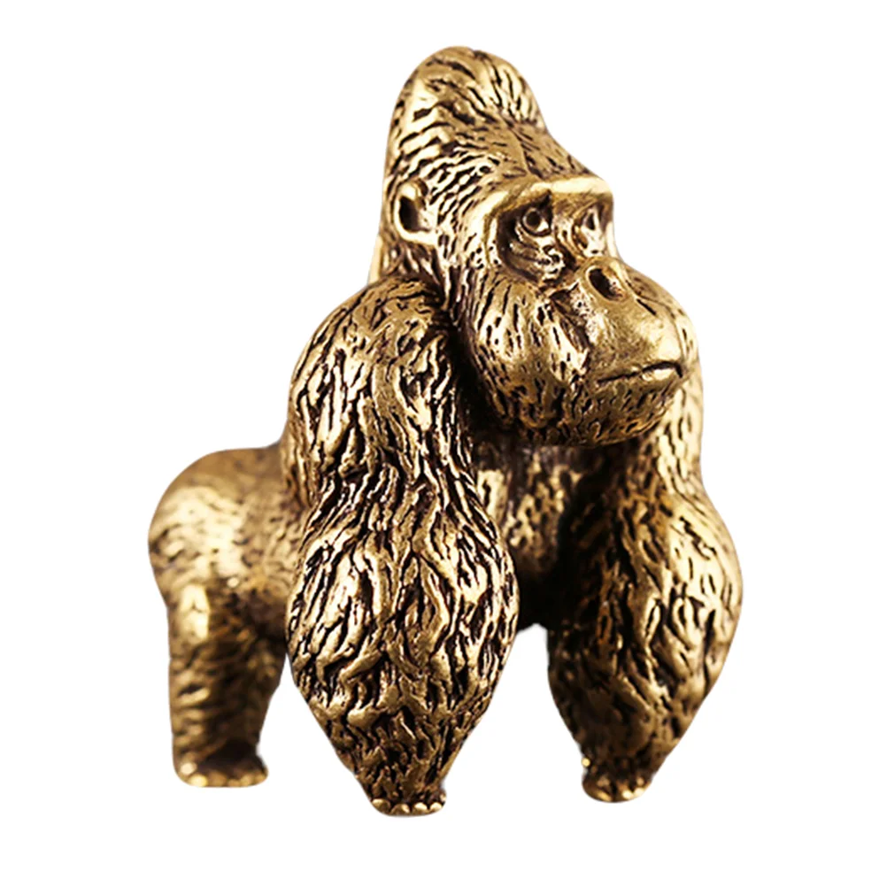 

Brass Desktop Ornaments Chimpanzee Decor Gold Office Decoration Gorilla Lucky Home Desk Decoration Adornment