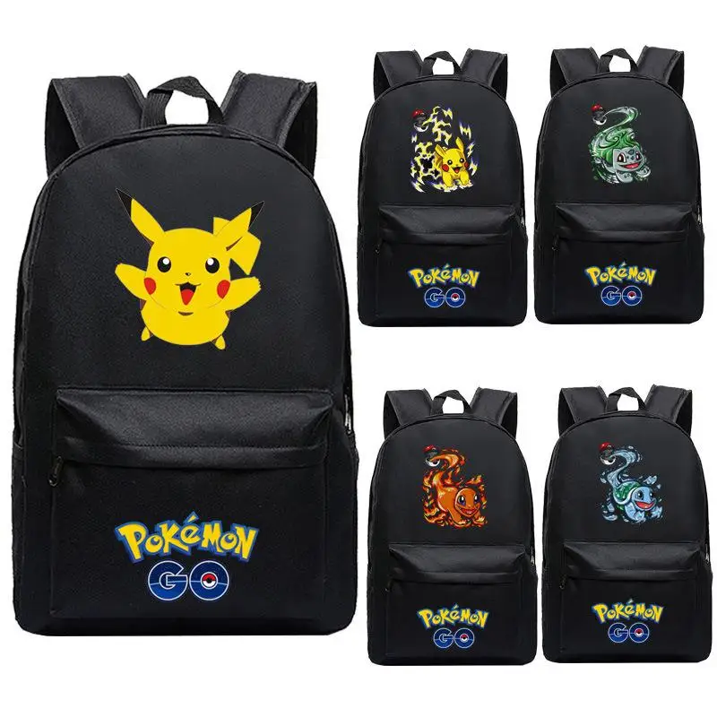 

Pokemon Pikachu Backpack Anime Squirtle Gengar Charmander Large Capacity Laptop Student School Bag Knapsack Travel Bags Gifts