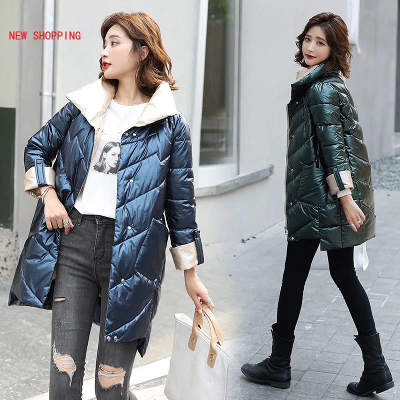 Parka Women New Winter Down Jacket Women Coat Long Hooded Outwear Female Parka Thick Cotton Padded Female Basic Coats Overalls