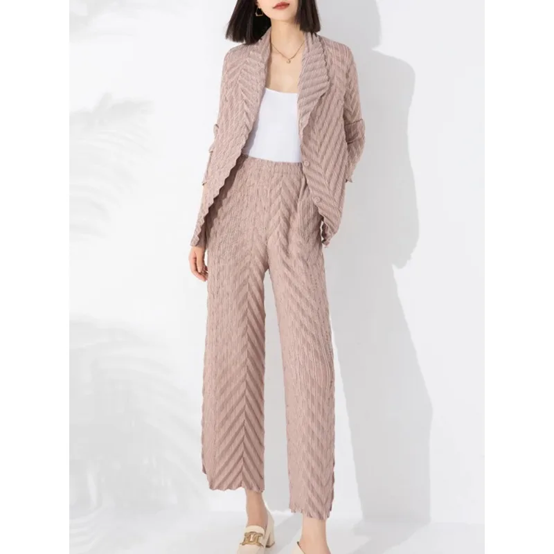 Женский комплект из 2-х предметов YUDX Miyake плиссированная куртка с отложным