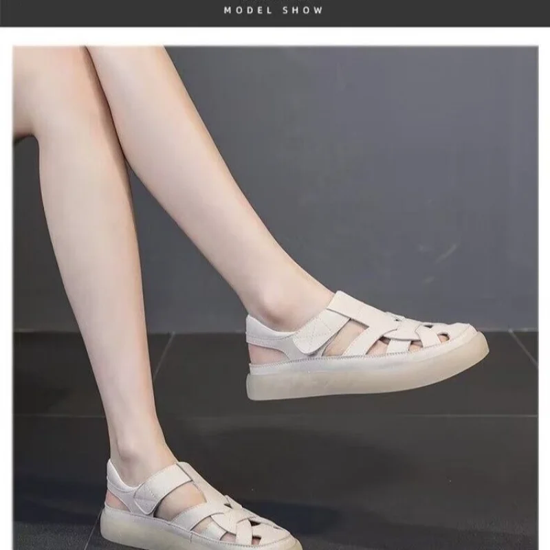 

2023 Fashion Shoes Female Roman Women's Sandals Summer Closed Toe Daily Sandals Women New Hollow Platform Sandals Zapatos Mujer