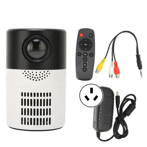 Мини-проектор HD 1080P Портативный кинематографический звуковой проектор с двойным вентилятором охлаждение Кино проектор для DVD 100 В ‑ 240 В