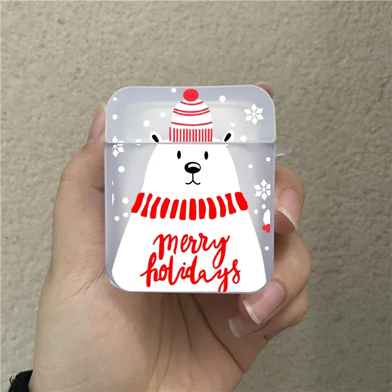 Christmas Reindeer Earphone Case for Airpods 3rd 2 Pro 4th Covers Airpod 3 1 New Year Protective Accessorie Shell Fundas