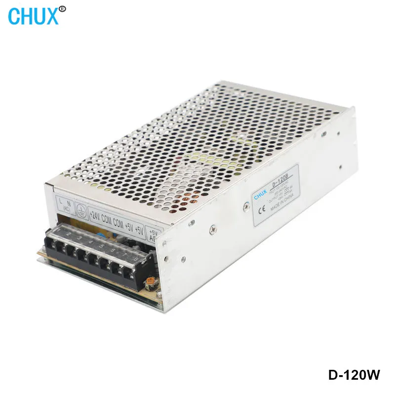 

CHUX Dual Output 120W Switching Power Supply 5V 12V 24V DC LED Power Supplies AC to DC Multi group SMPS