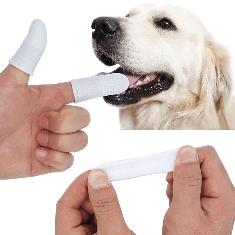 

2Pcs Hot Pets Brushing Finger Sets Dog Teeth Oral Cleaning Tools Kitten Finger Toothbrush Care Supplies Household Supplies JJ67