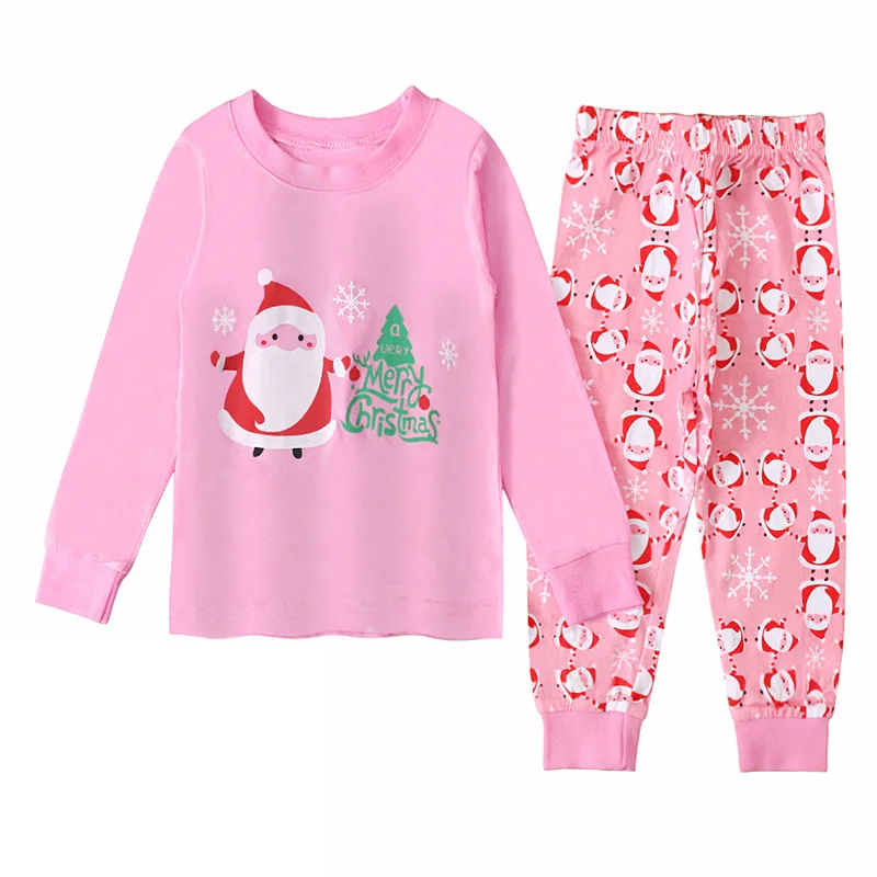 

Christmas Girl Clothes Kid Costume Pink Pullover Tops+Pant Two-piece Baby Tracksuit Children Clothing Girl Infant Outfit A692