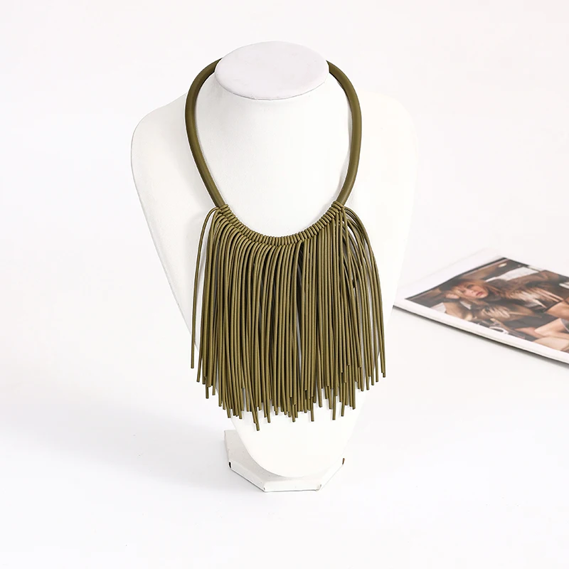 New Designer Handmade Punk Style Chokers Necklaces Silicone Rubber Unisex Torques Popular Clothes Accessories Unique Necklaces