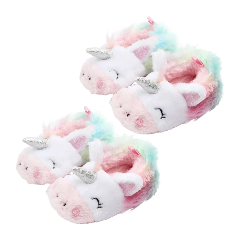 

Baby Indoor Warm Cotton Shoes Autumn Winter Toddler Shoes for Babies Aged from 0 to 1 Years Old (Colorful Unicorn 105cm)