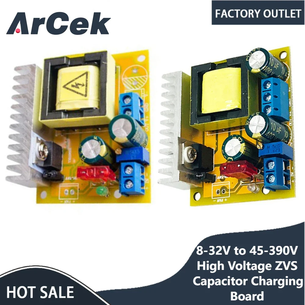 DC-DC Boost преобразователь 8-32 В до 45-390 в высоковольтный ZVS конденсатор зарядная плата