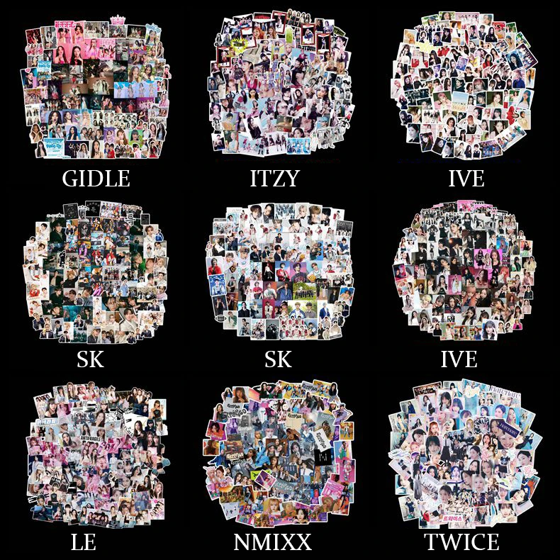 

Kpop Stickers Stray Kids GIDLE ITZY IVE Nmixx Stickers New Album Cute Kpop Group Idol Star Stickers Fans Gift