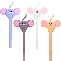 4pcs cartoon cute gel pens student writing tool 0 5mm black smooth ink for office accessories kawaii school stationery supplies
