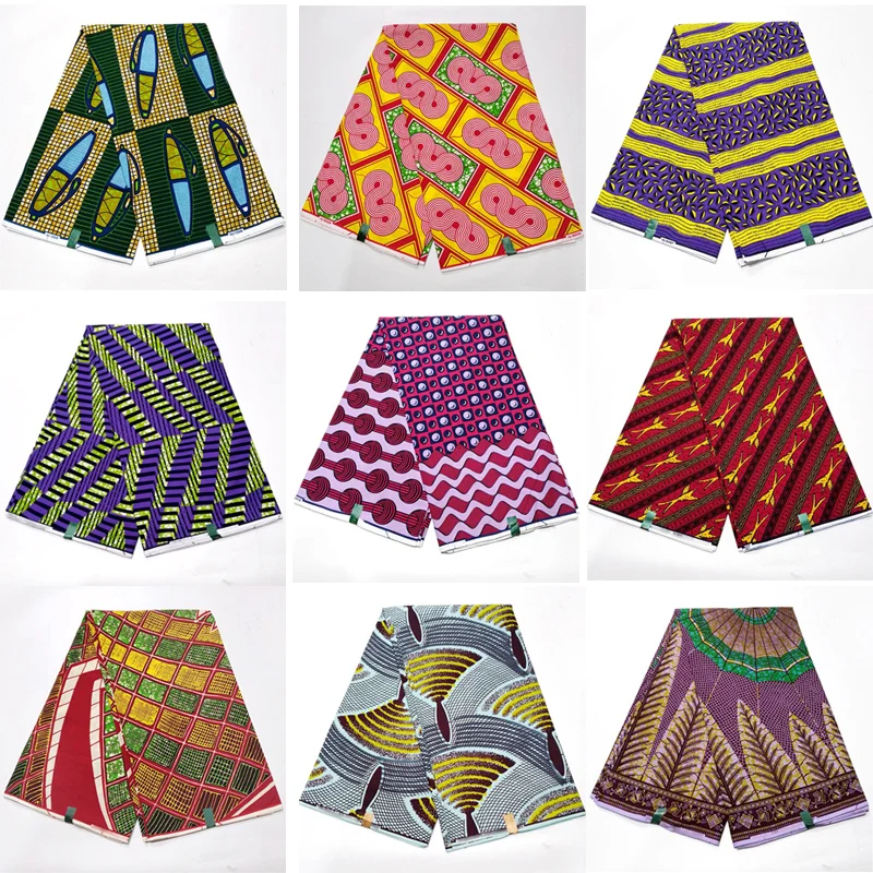 

Ankara African Prints Batik Fabric Guaranteed Veritable Wax Patchwork 100% Polyester Tissu High Quality for Dress Decoration DIY