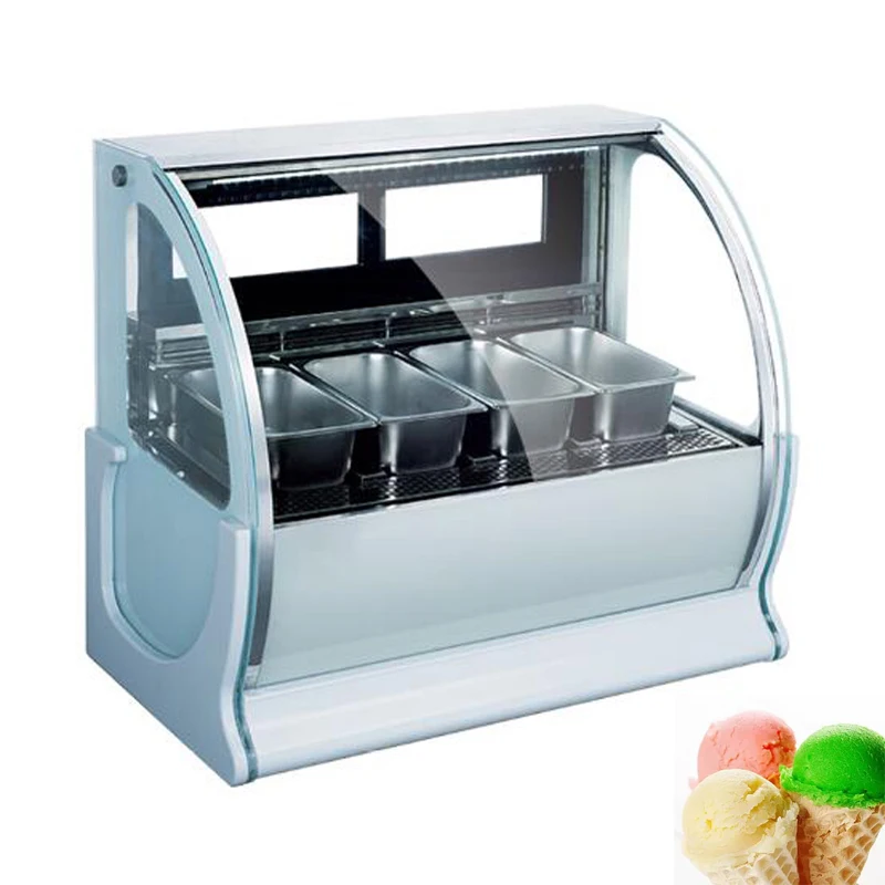 

Commercial Ice Cream Display Cabinet Square Ice Porridge Freezers 1020W