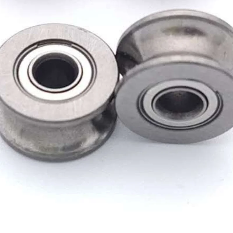 

1 piece Bearing Steel/Carbon Steel U624zz Guide Rail U-groove V-groove Embedded Pulley Bearing 624UU 4 * 13 * 7 mm