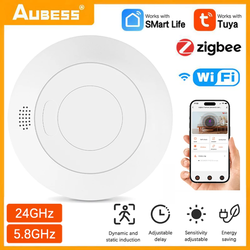

Датчик движения ZigBee/Wi-Fi 5,8/24G с датчиком присутствия человека