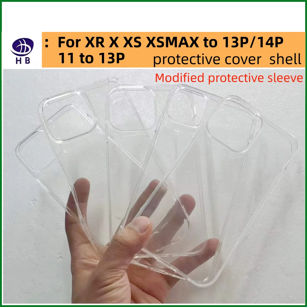 

protective cover For iPhone X XR XSMAX 11 to 13PRO/14PPRO XR like 13pro 14pro Modified transparent mobile phone case