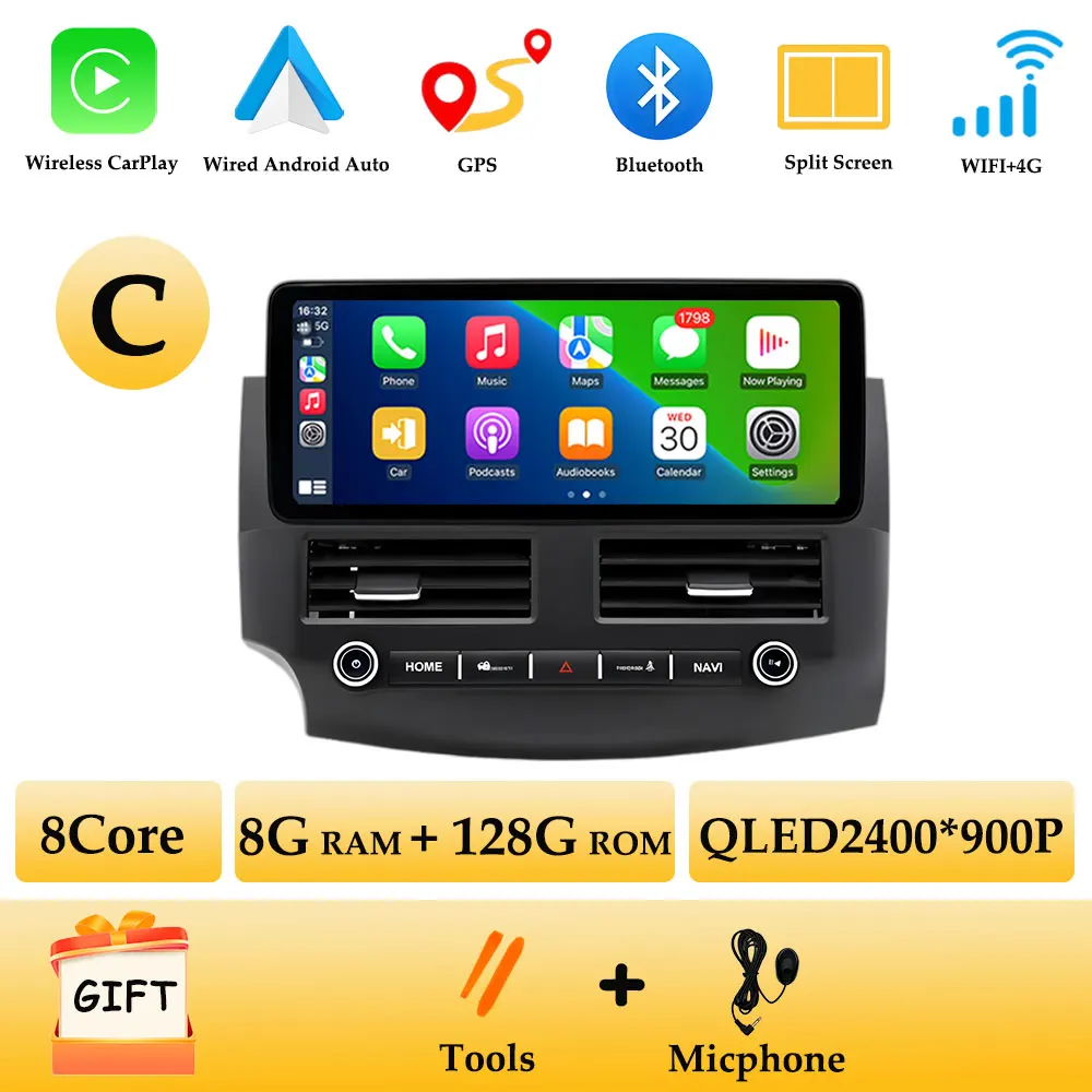 

Ультратонкий HD-экран для Mitsubishi Outlander 2008-2015 Carplay Android 15 WiFi 4G GPS Navi Автомобильный радиоприемник Мультимедийный плеер Видео