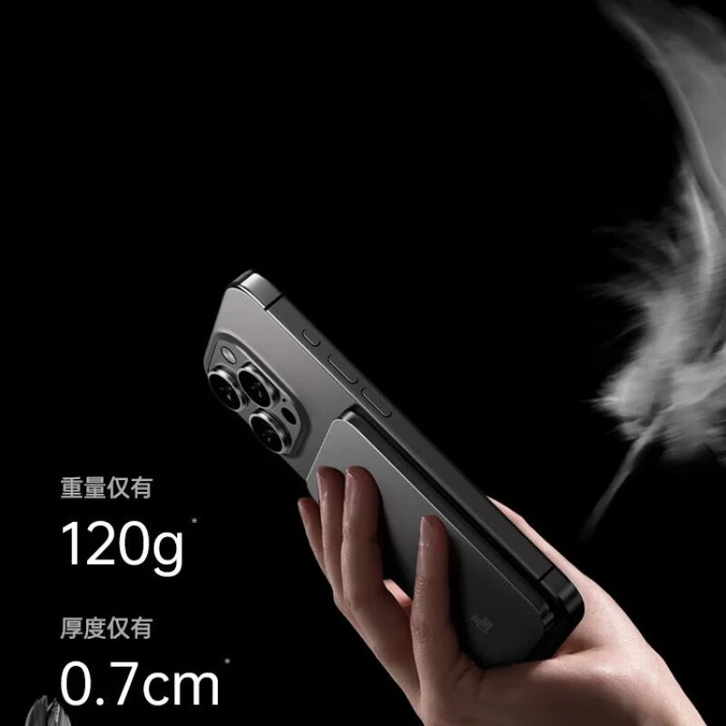 Фото Новинка 2023 года, ультратонкое магнитное зарядное устройство Powerbank из сплава, беспроводное быстрое зарядное устройство для iPhone 15 14 13, резервная батарея для Magsafe №3