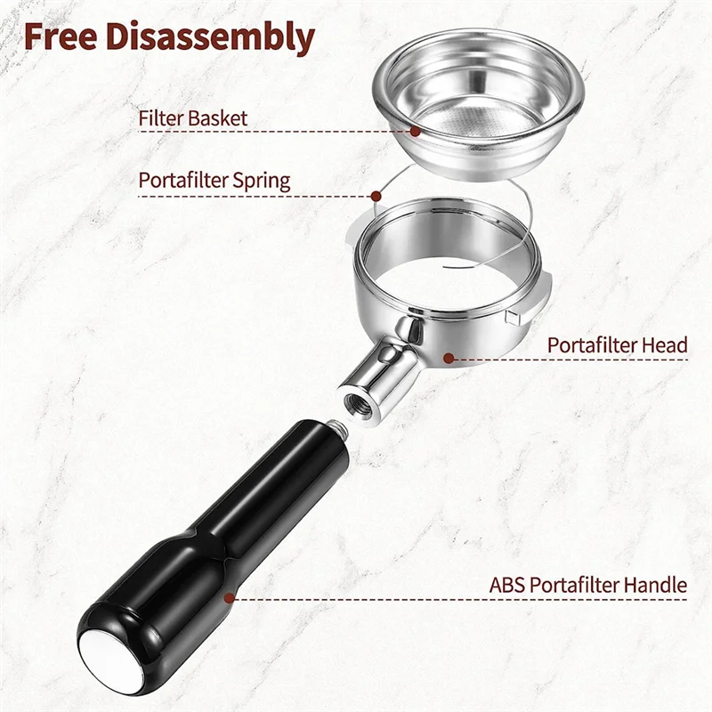 Бездонный портафильтр 58 мм 2 уша для эспрессо с корзиной фильтра кофемашины E61 Rocket