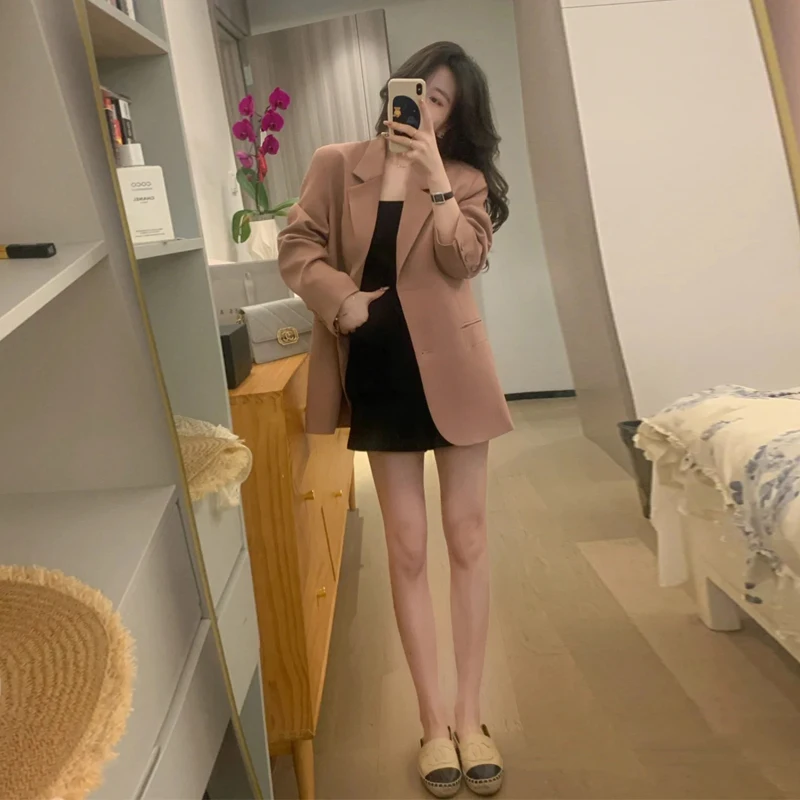 Высококачественная розовая маленькая женская одежда ранней весны и осени новый