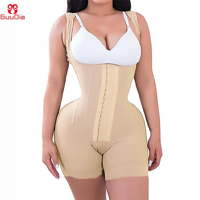 GUUDIA Colombianas Fajas Women Body Shaper 9 Steel Bones Shape Butt Lifting Tummy Control Full Body Shapewear Bodysuits Adjusble