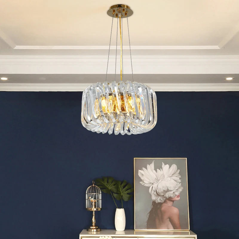

Gold Silver LED Ceiling Lamps Crystal Chandeliers For Living Room Bedroom Luxury Hanging Pendant Lighting Fixtures Suspension