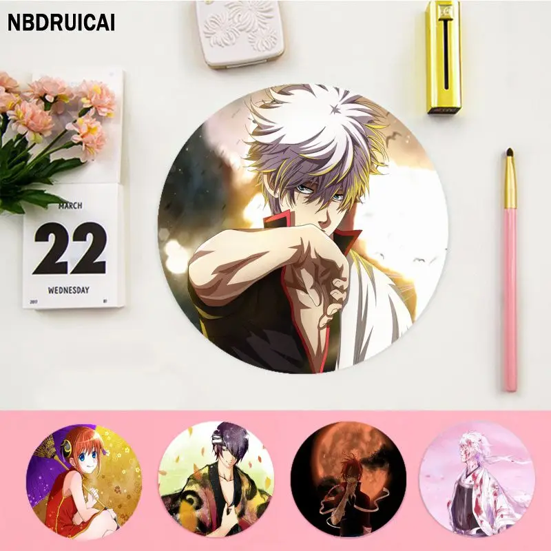 

GINTAMA 22x22cm Round Speed Version Game Computer Keyboard Office Table Mat PC Laptop Mouse Mat For Teen Girls Bedroom