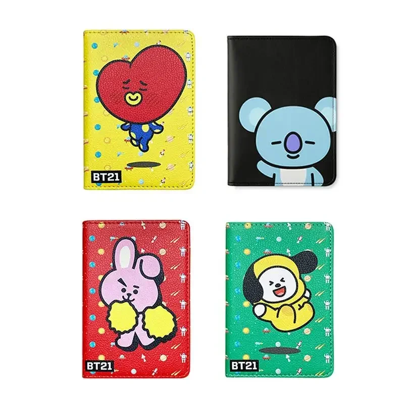 Kawaii Bt21 маленький кошелек из искусственной кожи с животными Корейская популярная
