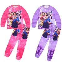 2022 new girls clothes anime encanto mirabel madrigal cosplay costume kids homewear pajamas 2 piece set top pants family costume