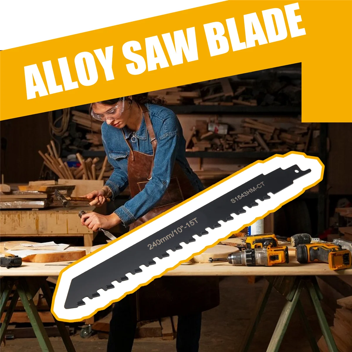 Полотно сабельной пилы Карбид вольфрама для резки пористого бетона волокна