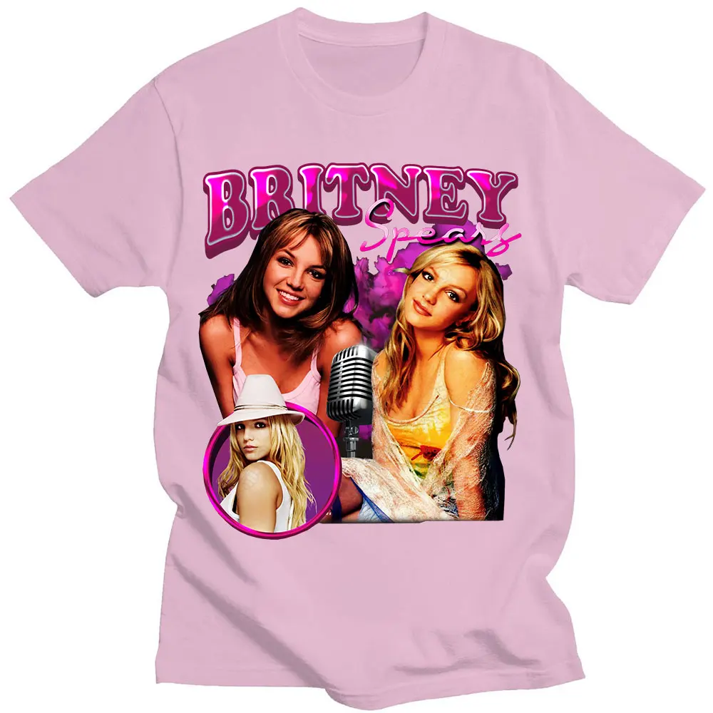 

Britney Spears Beautiful Photo Graphics Print T-shirt Fashion Hip Hop Men's Women's Oversized T Shirt Short Sleeve Harajuku Tees