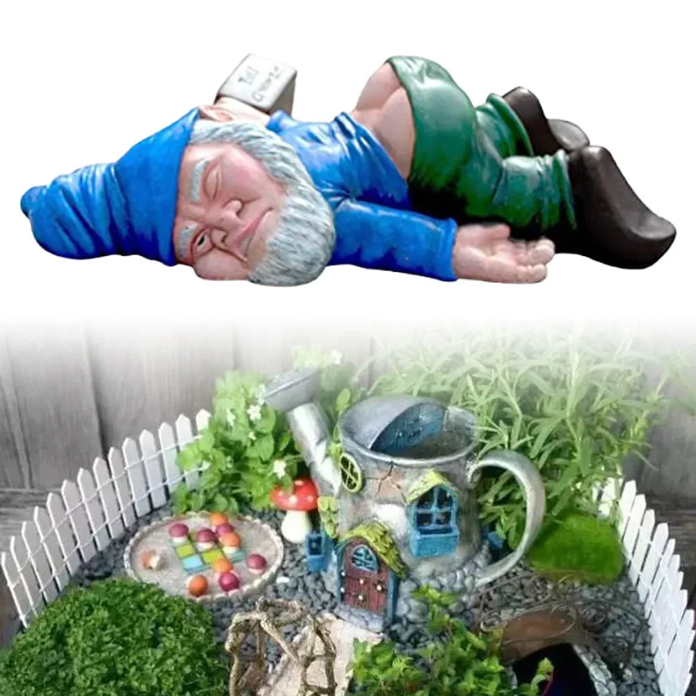 

Funny Drunk Garden Dwarf Creative Drunk Dwarf Decoration Dwarf Garden Statue Resin Crafts Ornaments Decor Accessories Home Decor