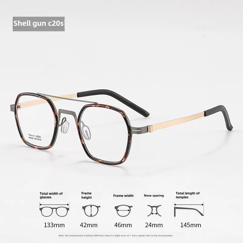 Винтажная летающая двойная лучевая оправа HawksBill мужские очки в оправе из чистого