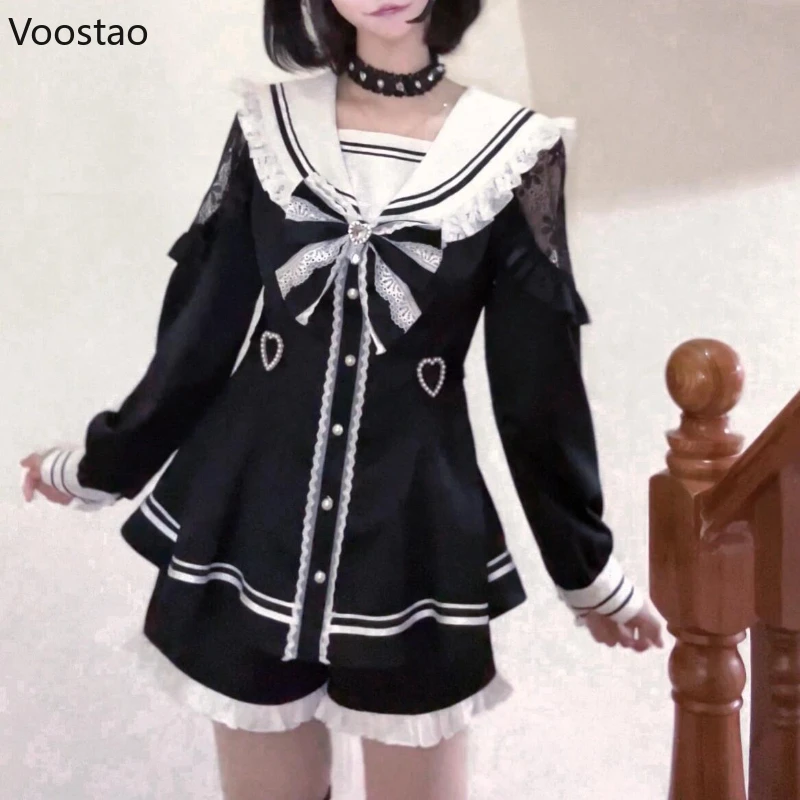 Женское готическое мини-платье в стиле Лолиты Y2k