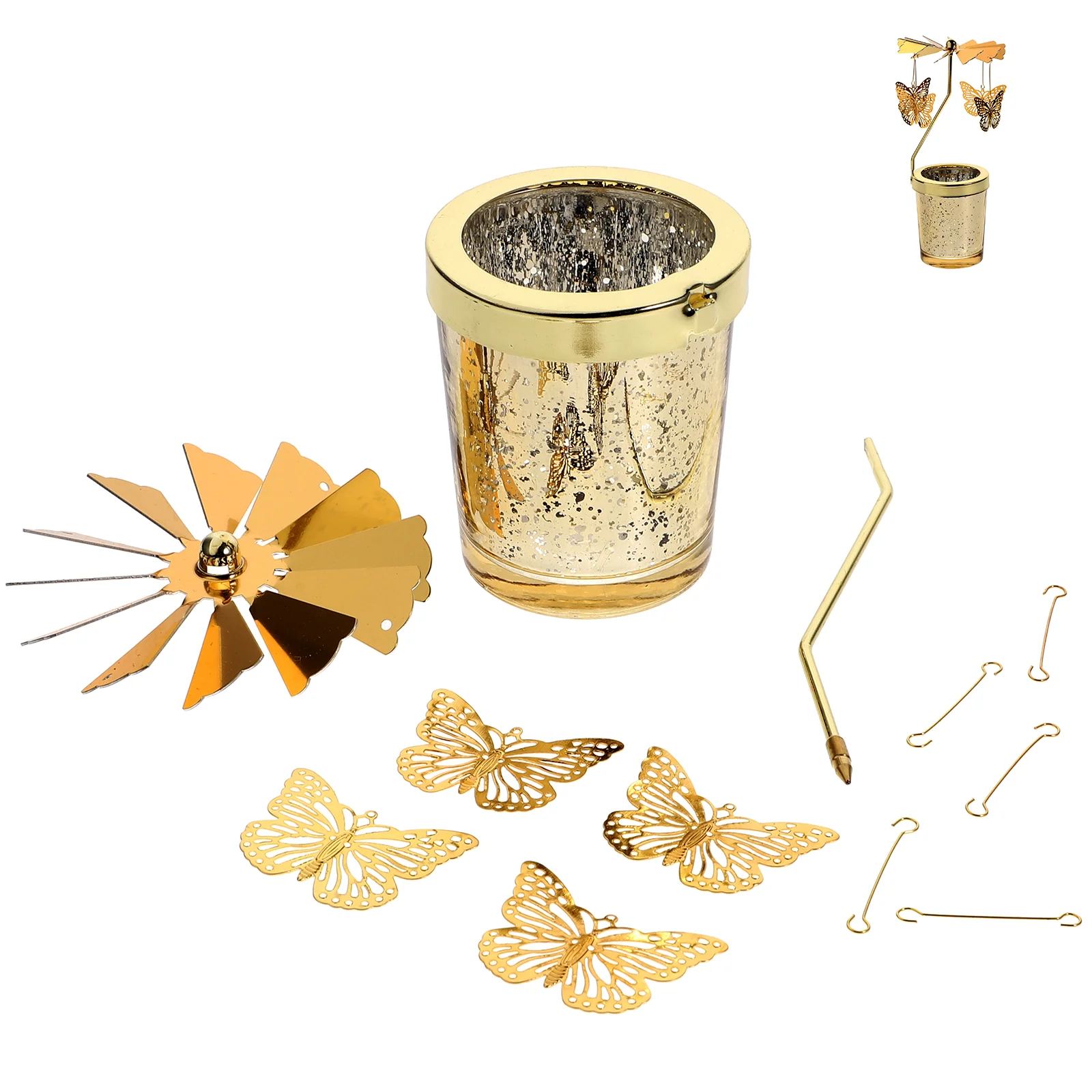 

Glass Menorah Wax Holder Para Mesa Cover Rotating Tealight Holders