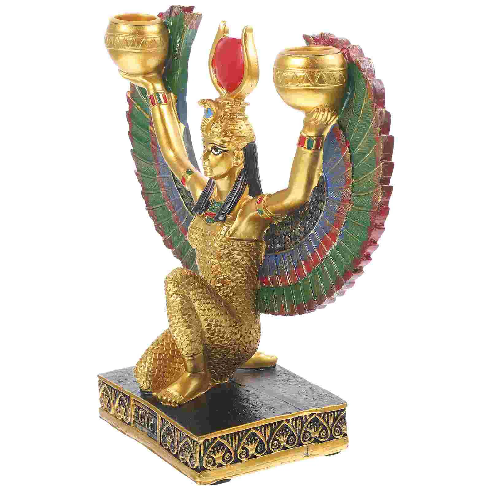 

Egyptian Statue Isis Figurine Sculpture Goddess Egypt Figurines Goddesses Khafre Deity Justice God Female Year New Gift Prop