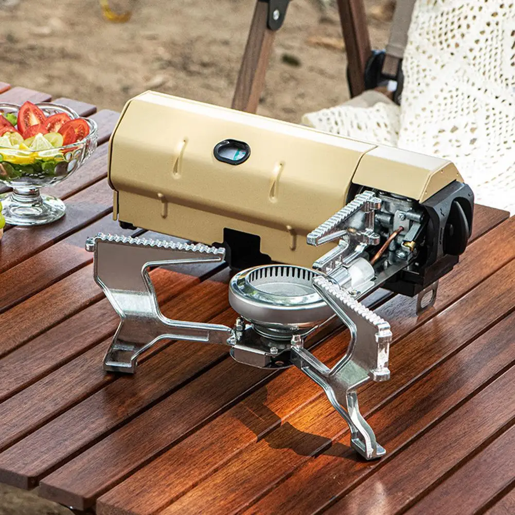 Outdoor Cassette Stove Portable Folding Gas Stove Camping Hiking BBQ Travel Cooking Grill Stove Gas Burner Camping Equipment