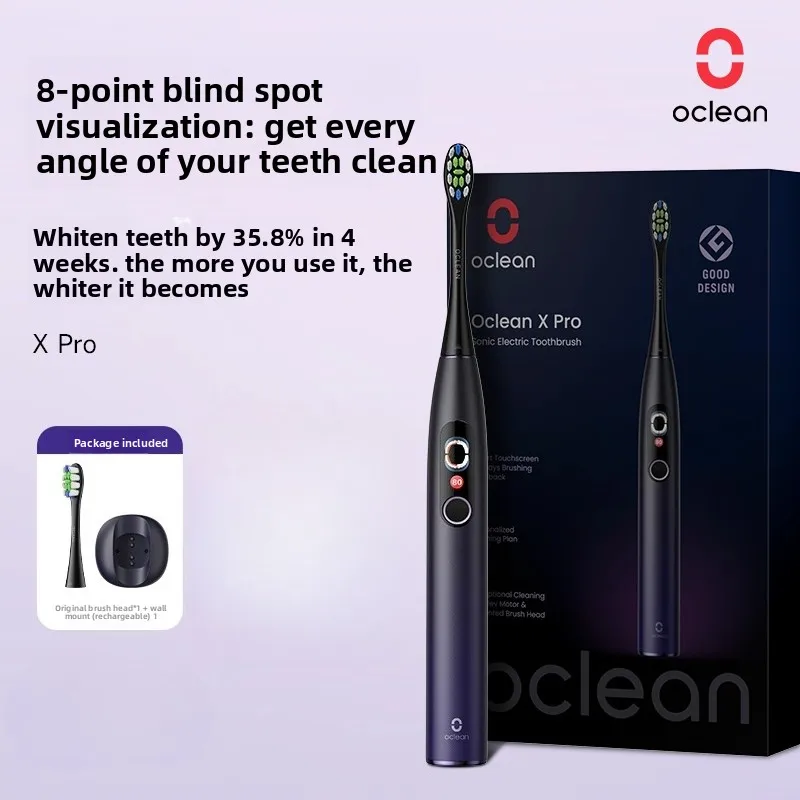 Фото OCLEAN Xpro Sonic электрическая зубная щетка электрическая зубная щетка визуальный экран умная пара мужской женский взрослый звуковая волна стиль QH2 №2