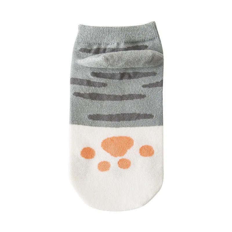 Women Cats Paw Short 3d Socks Cute Funny Fashion Standard Girls Cartoon Animal Fingers Sock Hosiery Toe Zebra Tiger Cat Foot Sox