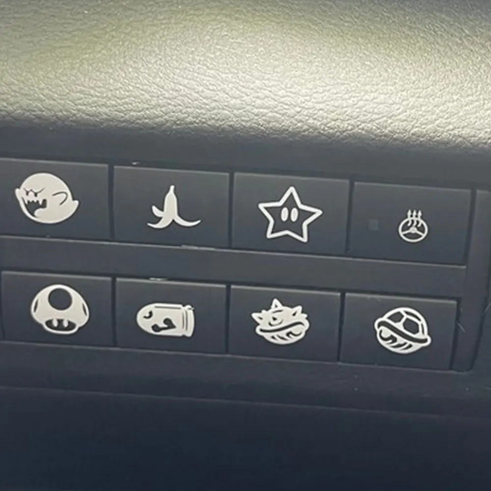 Набор из 6 пустых кнопок наклейки для автомобиля и грузовика белые пустые кнопки