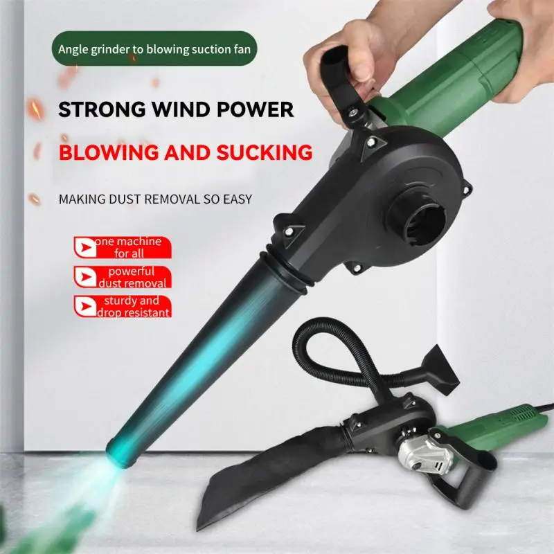

2-IN-1 Angle Grinder Converted Into Blower / Vacuum Cleaner Multi-Purpose Power Tool Accessories Dual-Purpose Cleaning Tool
