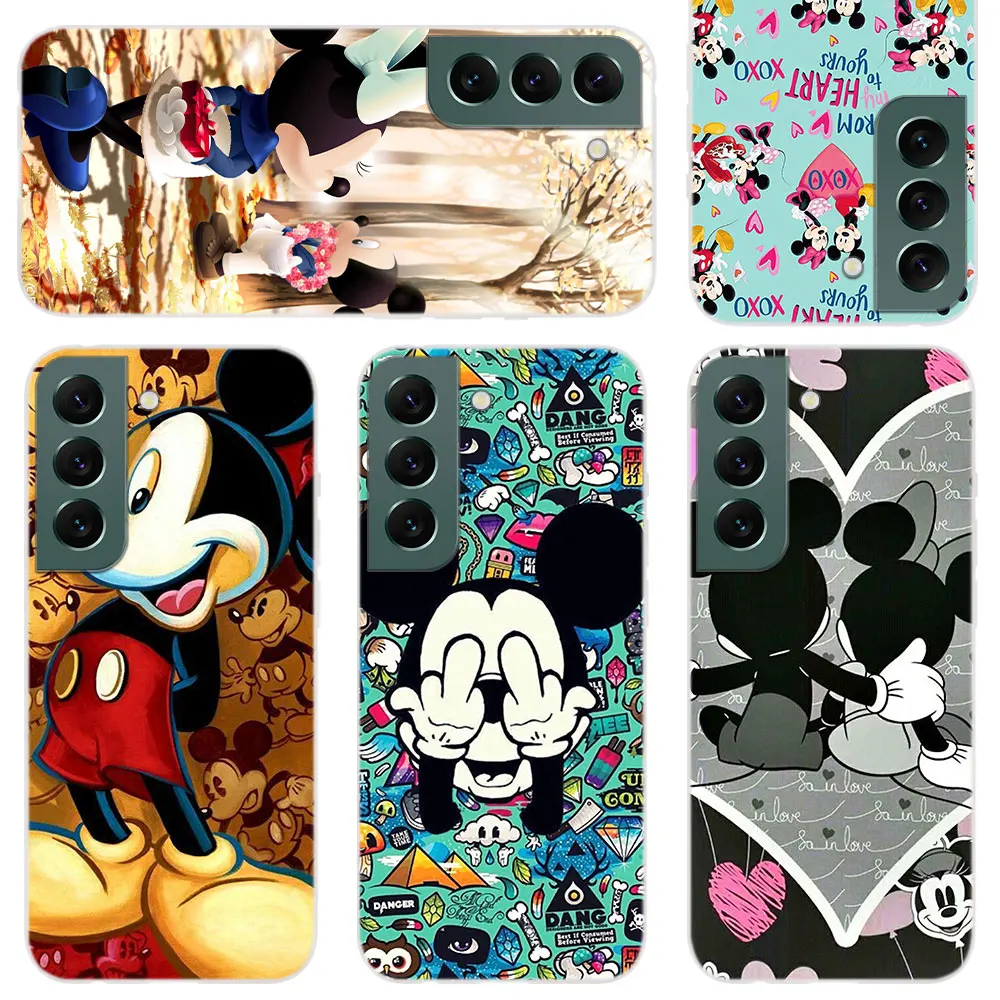 

Silicone Soft Phone Case For Samsung Galaxy S22 S21 5G S20 Ultra S10 S9 S8 Plus Lite E Coque Cover Mickey Minnie Disney