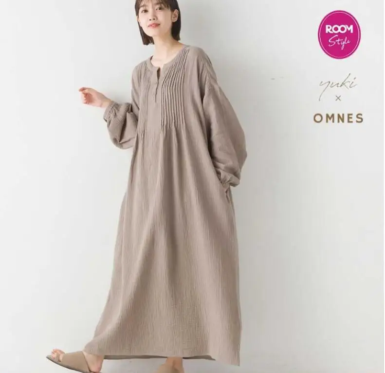 

Spring Summer New 2023 Free Cotton Linen Simple Artistic Style Loose Show Slim Women Dresses Japan Style Loose Vestidos De Mujer