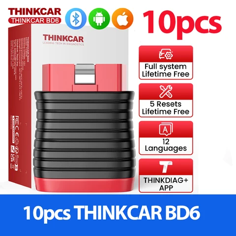 10-100 шт. THINKCAR BD6 OBD2 сканер для всех автомобилей полная диагностика системы пожизненное бесплатное обновление для всех автомобилей