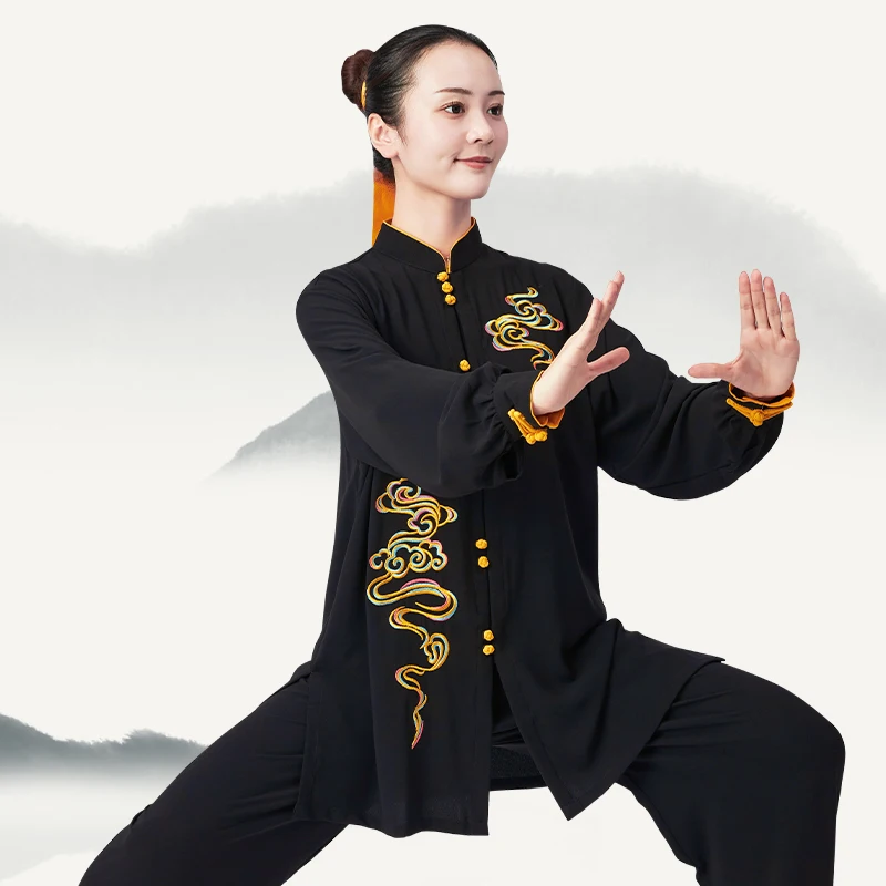 Kung Fu Tai Chi Clothing Martial Arts Clothes Taijiquan Wushu Uniform Wing Chun Multicolor Embroidery 2022 New Style