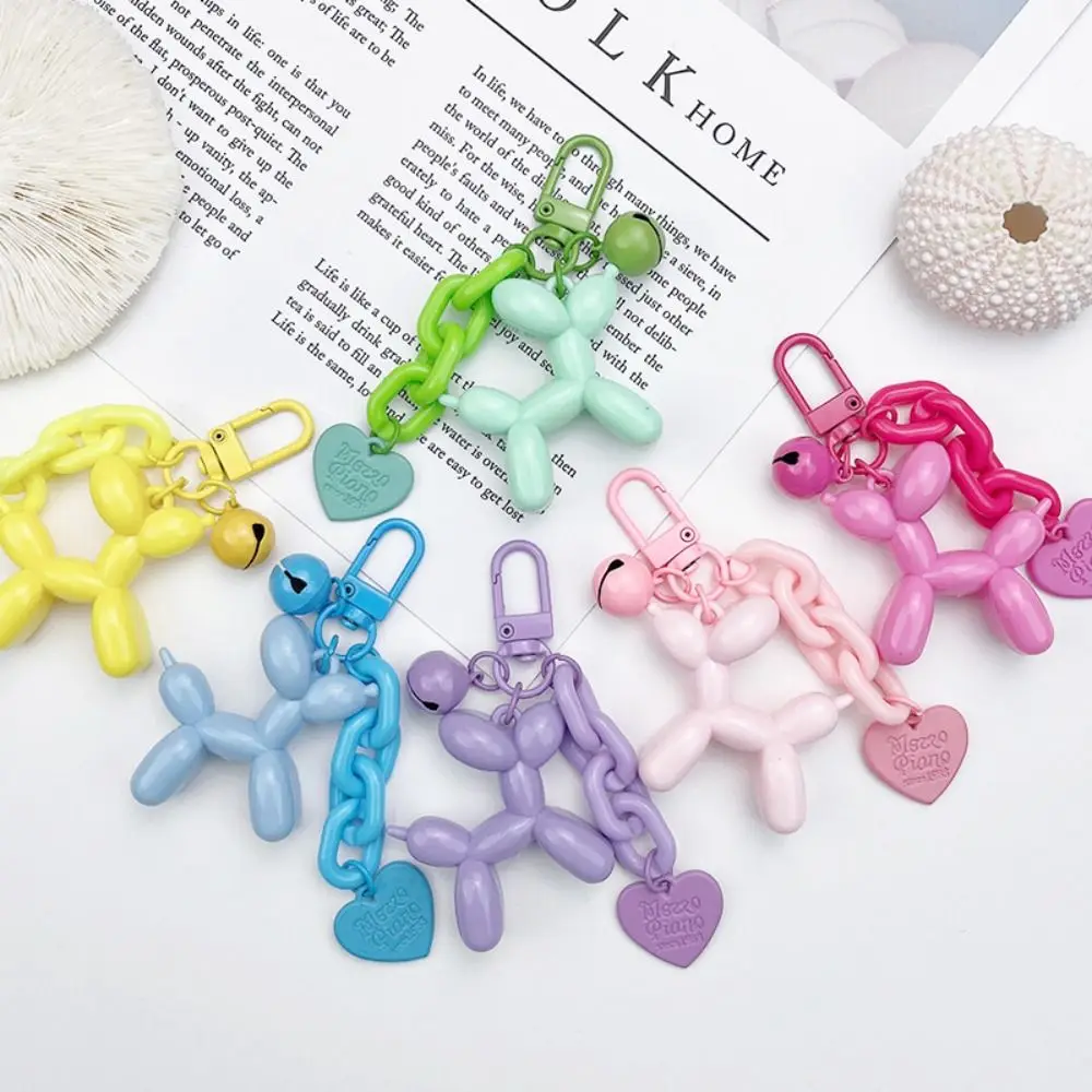 Милый женский брелок с колокольчиком акриловые брелки любовным щенком длинные